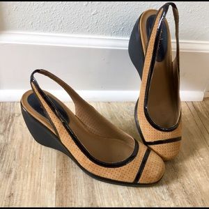 Cole Haan Nike Air Brown Slingback Wedge Heels ⚡️